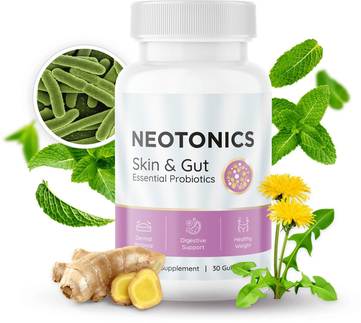 neotonics supplement bottle showing premium skin renewal formula
